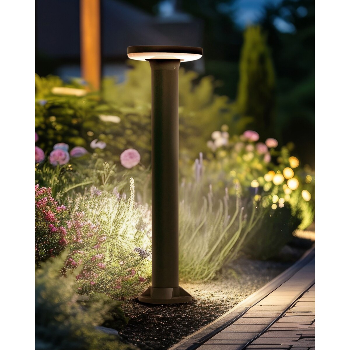 Lampa ogrodowa solarna LED 60 cm czarna TARKIO