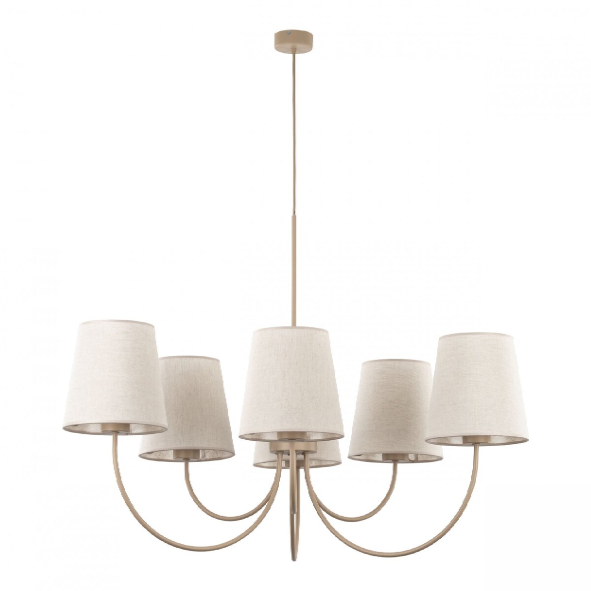 Żyrandol TK Lighting CANDI SABIA 11072 beżowy 6xE27 regulowana wysokość do salonu jadalni sypialni