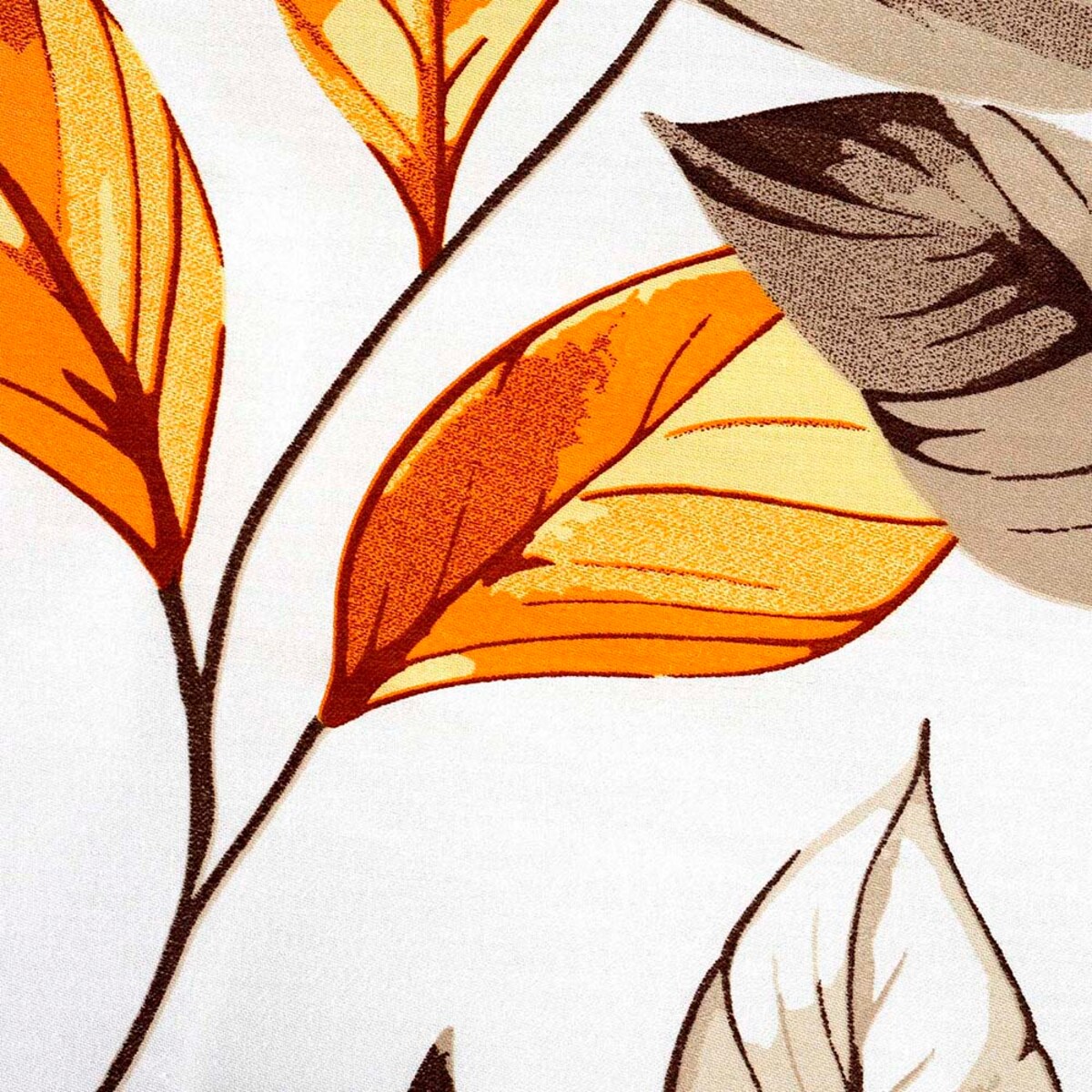 Pościel satyna bawełniana 160x200 Exclusive Leaves w brązowe i złote liście