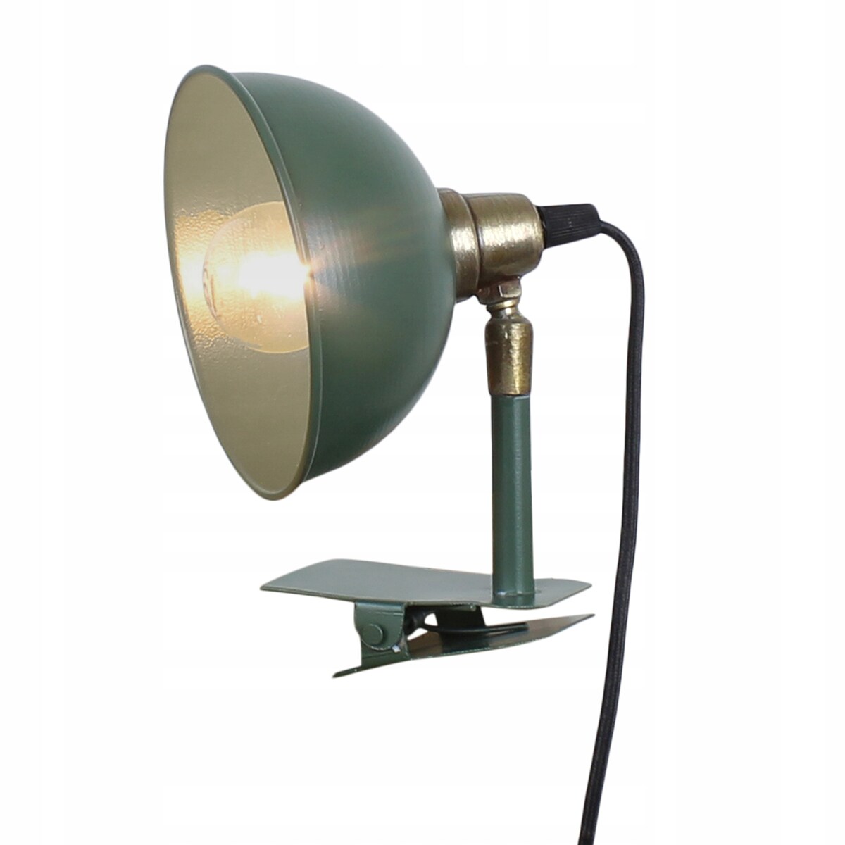 LAMPA PRZYPINANA Z KLIPSEM ZIELONA LOFT METALOWA NA BIURKO NOCNA WISZĄCA