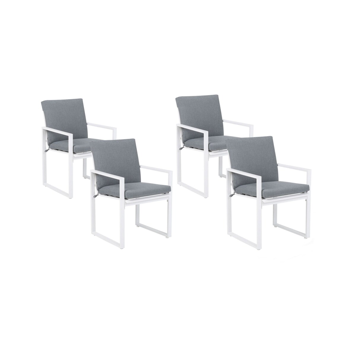 Zestaw 4 krzeseł ogrodowych szary PANCOLE