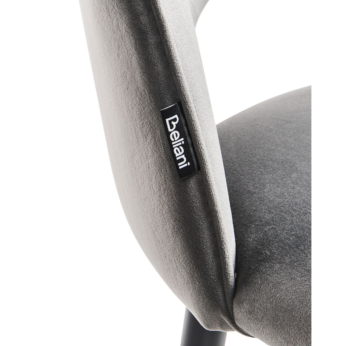 Zestaw 2 krzeseł do jadalni MAGALIA Welur Szary