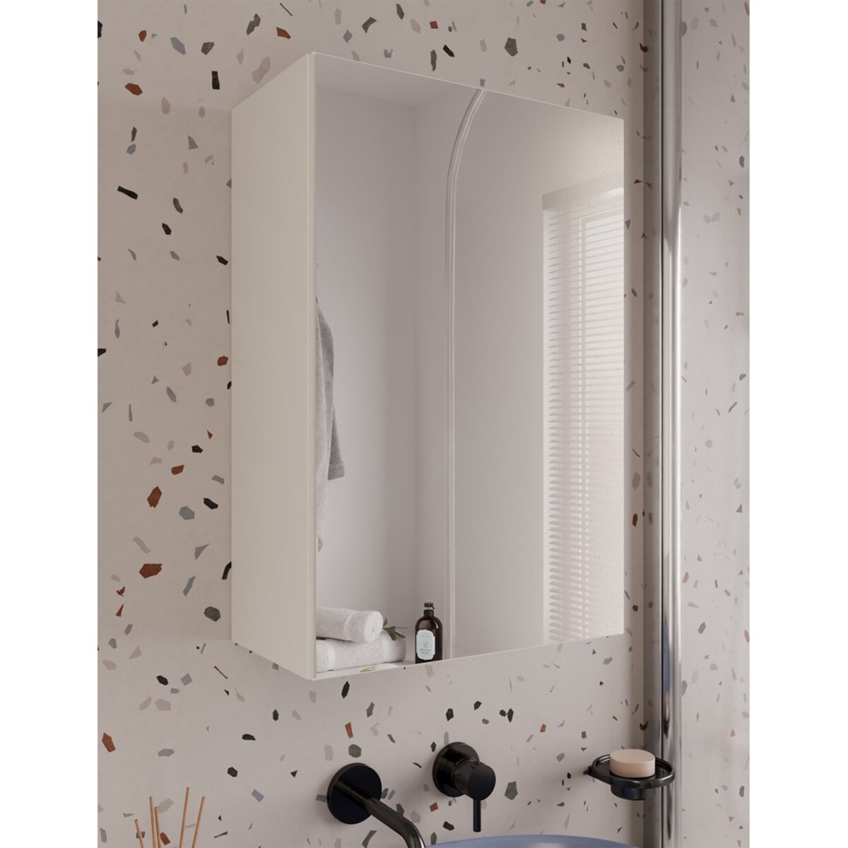 Szafka Łazienkowa Wisząca Z Lustrem Nad Umywalkę POLA 1DL KASZMIR