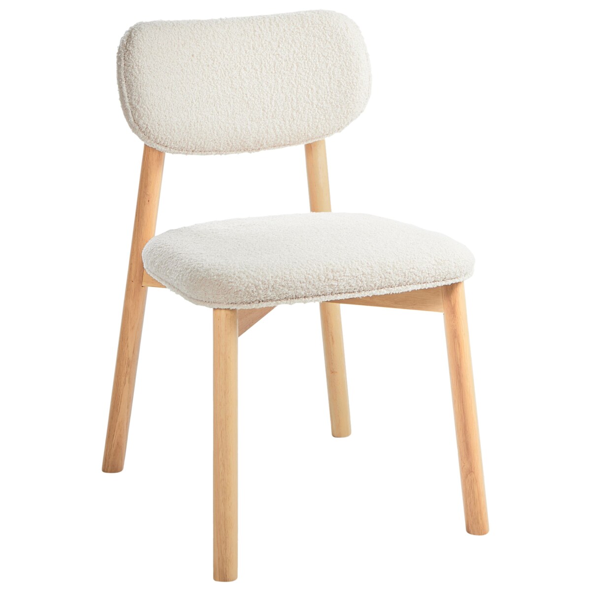 Zestaw 2 krzeseł do jadalni MILLS Boucle Jasnobeżowy