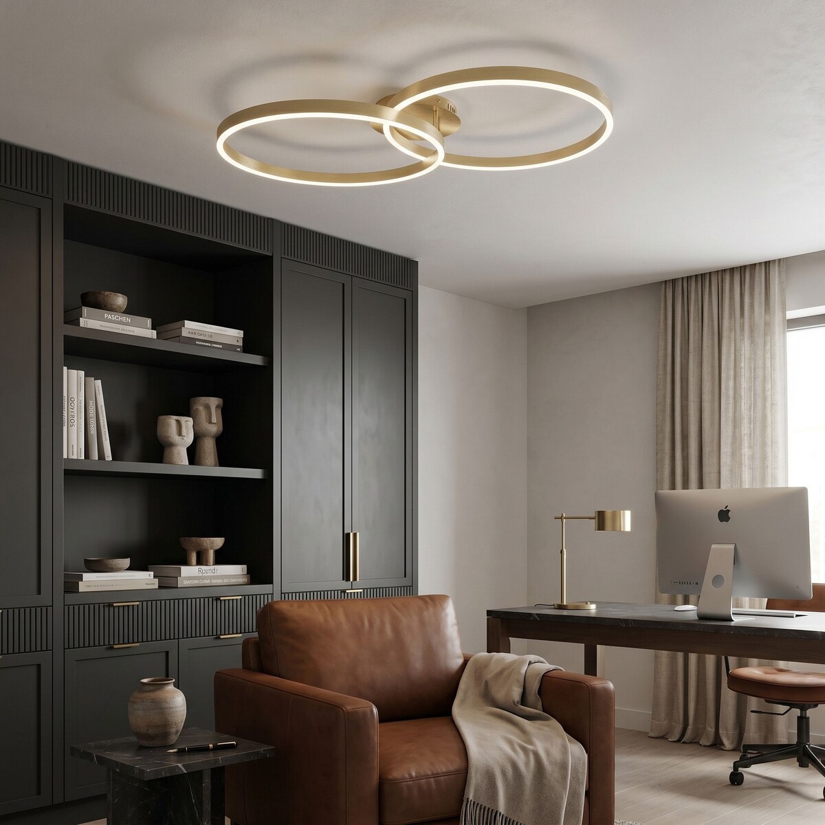 Lampa Sufitowa Swe062-C Led Złoty Szczotkowany, Metal, Tworzywo Sztuczne