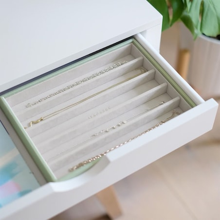 Szkatułka na biżuterię Stackers pięciokomorowa classic zieleń szałwiowa