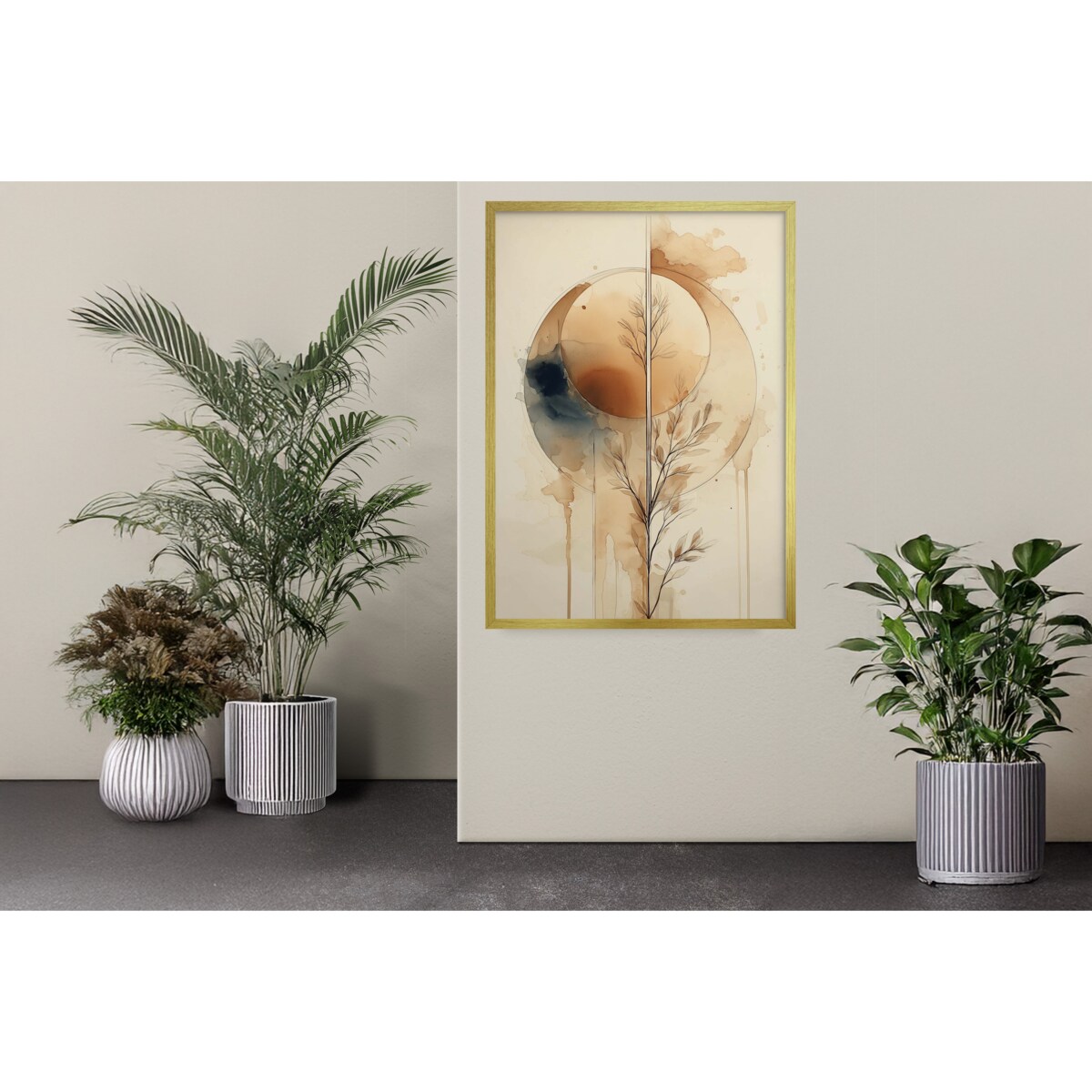 Obrazy ścienne Plakaty na ścianę w Złotej ramie do salonu sypialni 50x70