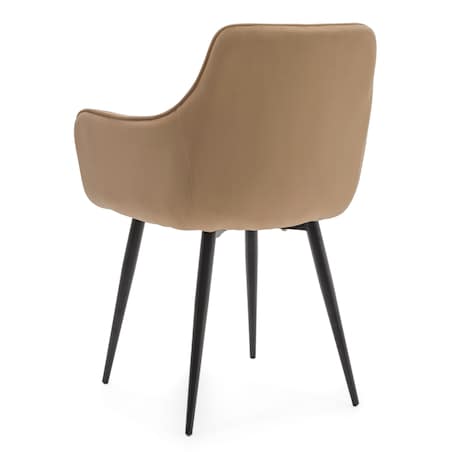 Krzesło tapicerowane welurowe GALLO velvet beżowy