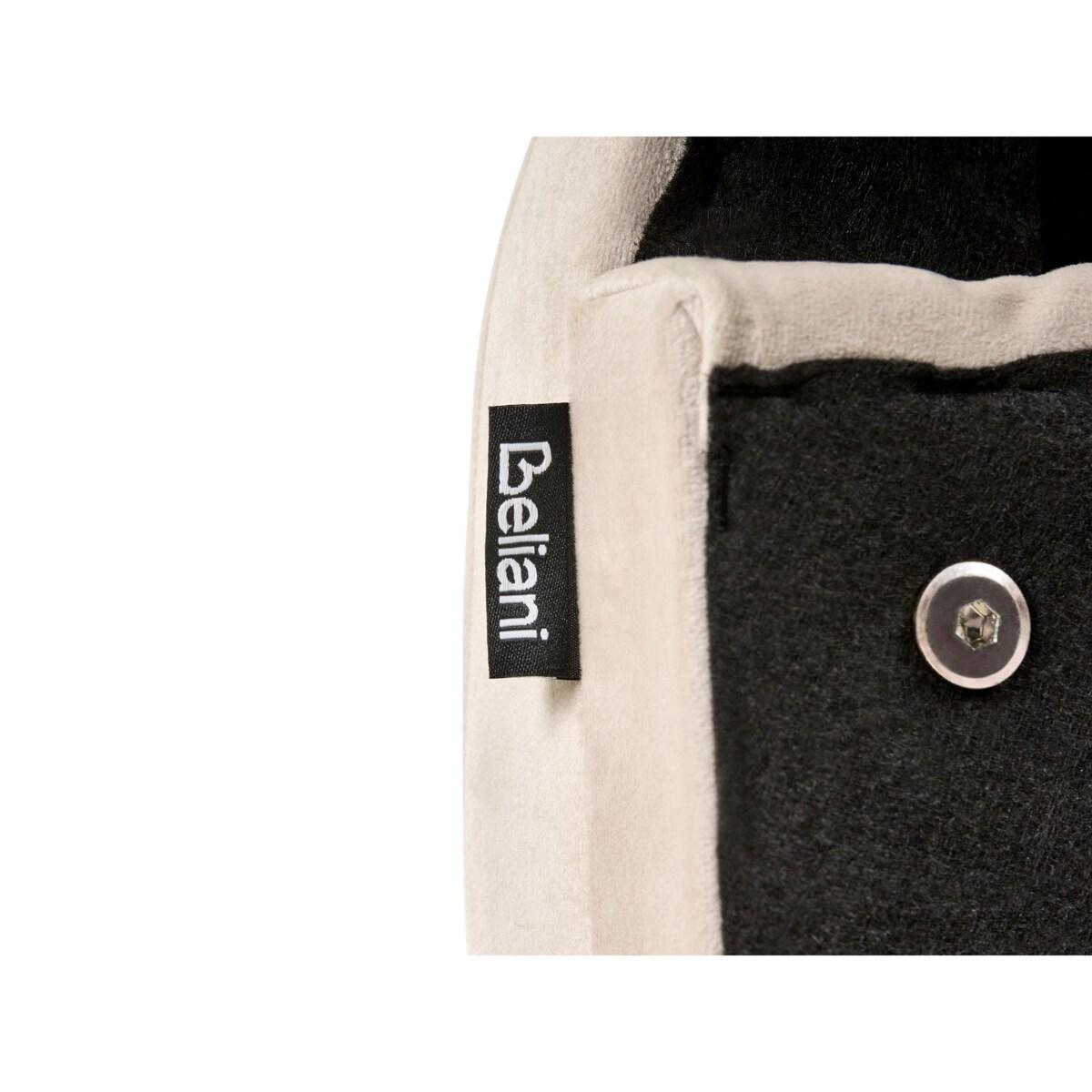 Łóżko Welur SAUVIAN 120 x 200 cm Beżowy