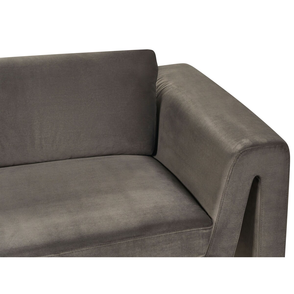 Sofa welurowa grafitowa szara MAUNU