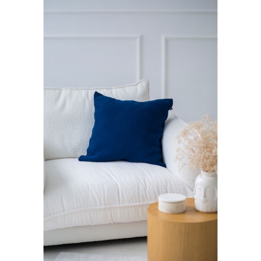 Poszewka rustykalna kwadratowa granatowa, , La Manta