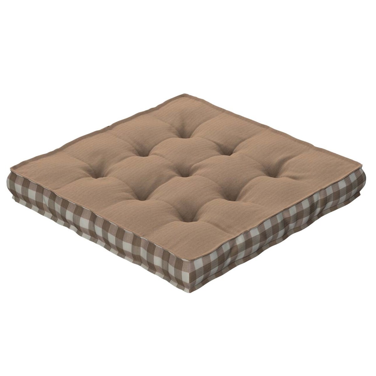 POKAR Cojín para Silla de Exterior | Cojín de Asiento 50x50x10 cm | Cojín Lounge para Muebles de Jardín, Terraza y Ratán | Oeko-Tex | Fabricado en UE | Beige