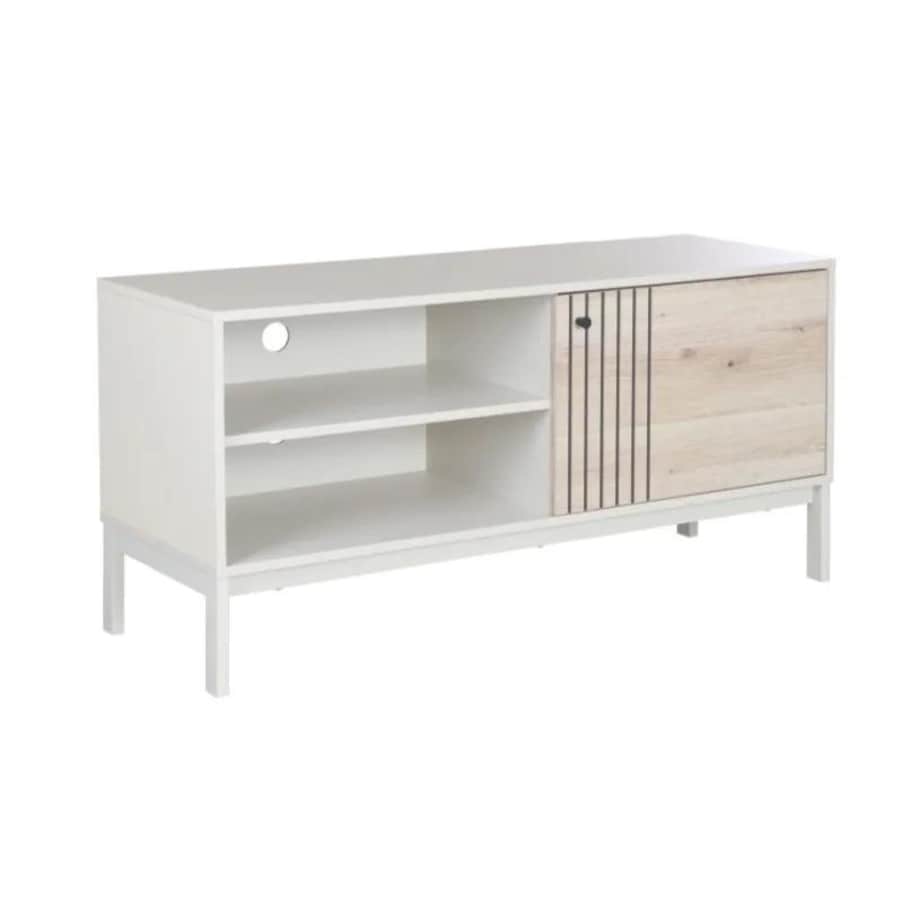 Szafka RTV FROST 2 120cm off white/dąb alpejski