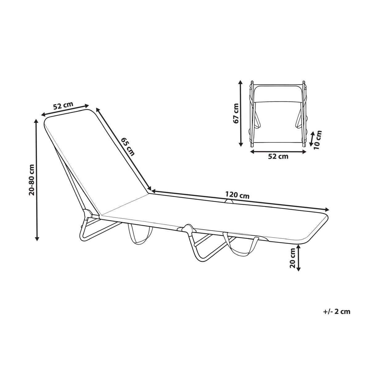 Leżak ogrodowy KASTORIA Składane Metal Fuksja