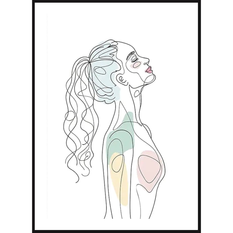 Poster Story, Plakat, Obraz - Kolorowa Dziewczyna, wymiary 21 x 30 cm