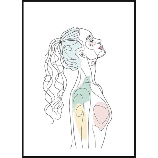 Poster Story, Plakat, Obraz - Kolorowa Dziewczyna, wymiary 21 x 30 cm