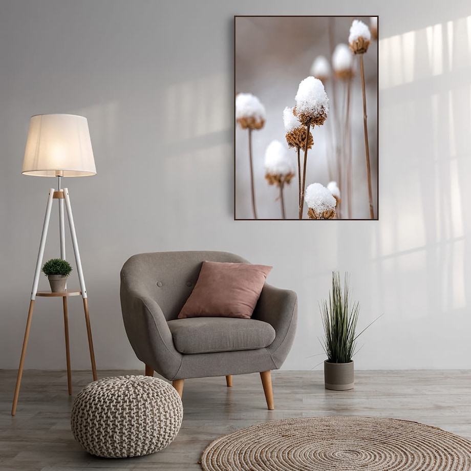 plakat flowers in snow 30x40 cm