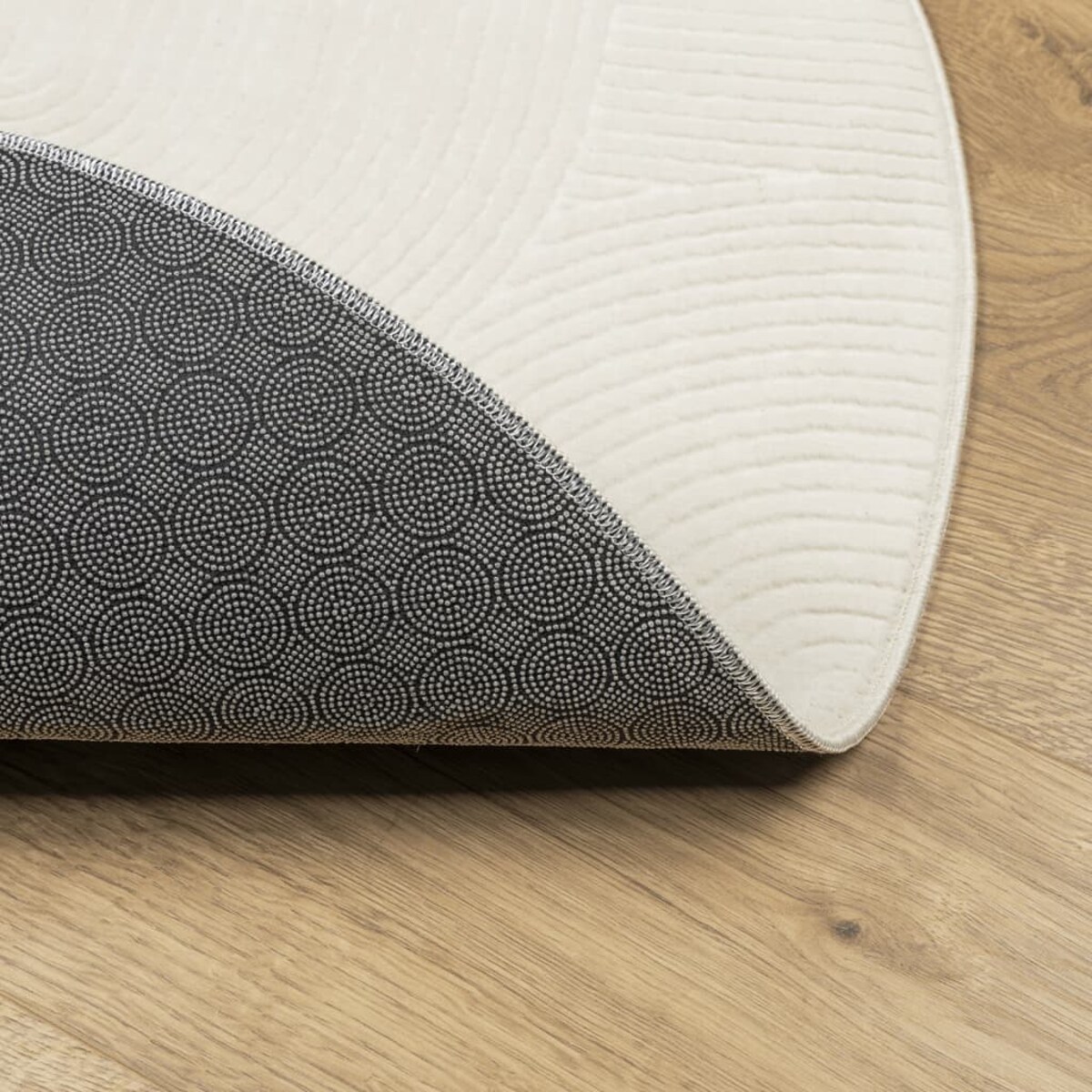 vidaXL Dywan IZA z krótkim włosiem, kremowy, Ø 80 cm