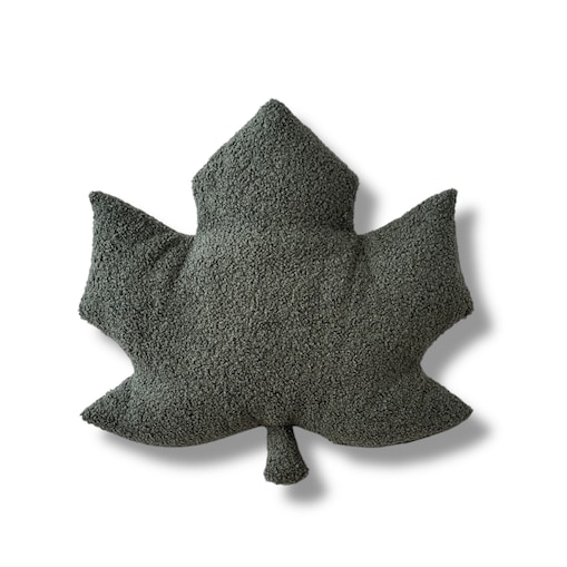 Poduszka jesienna liść Klon zielony boucle