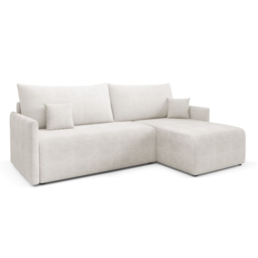 Narożnik z funkcją spania VALIA i pojemnikiem na pościel, ecru