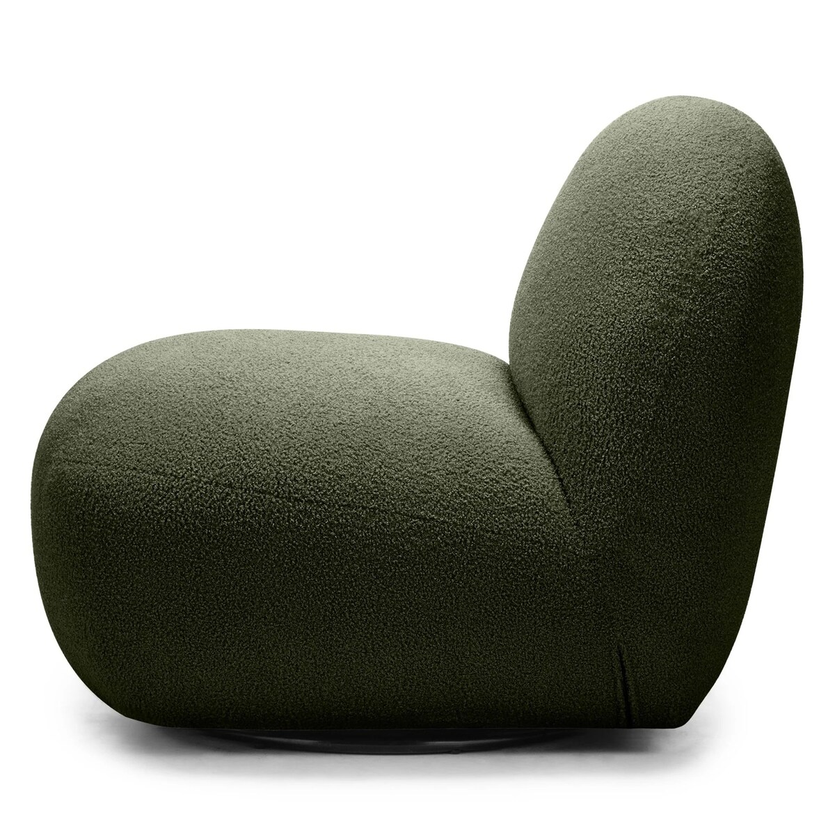 Fotel obrotowy 73x85x85 cm TENNO-3 bouclé ciemnozielony