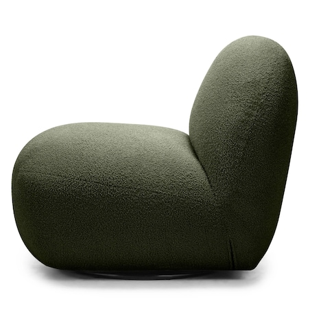 Fotel obrotowy 73x85x85 cm TENNO-3 bouclé ciemnozielony