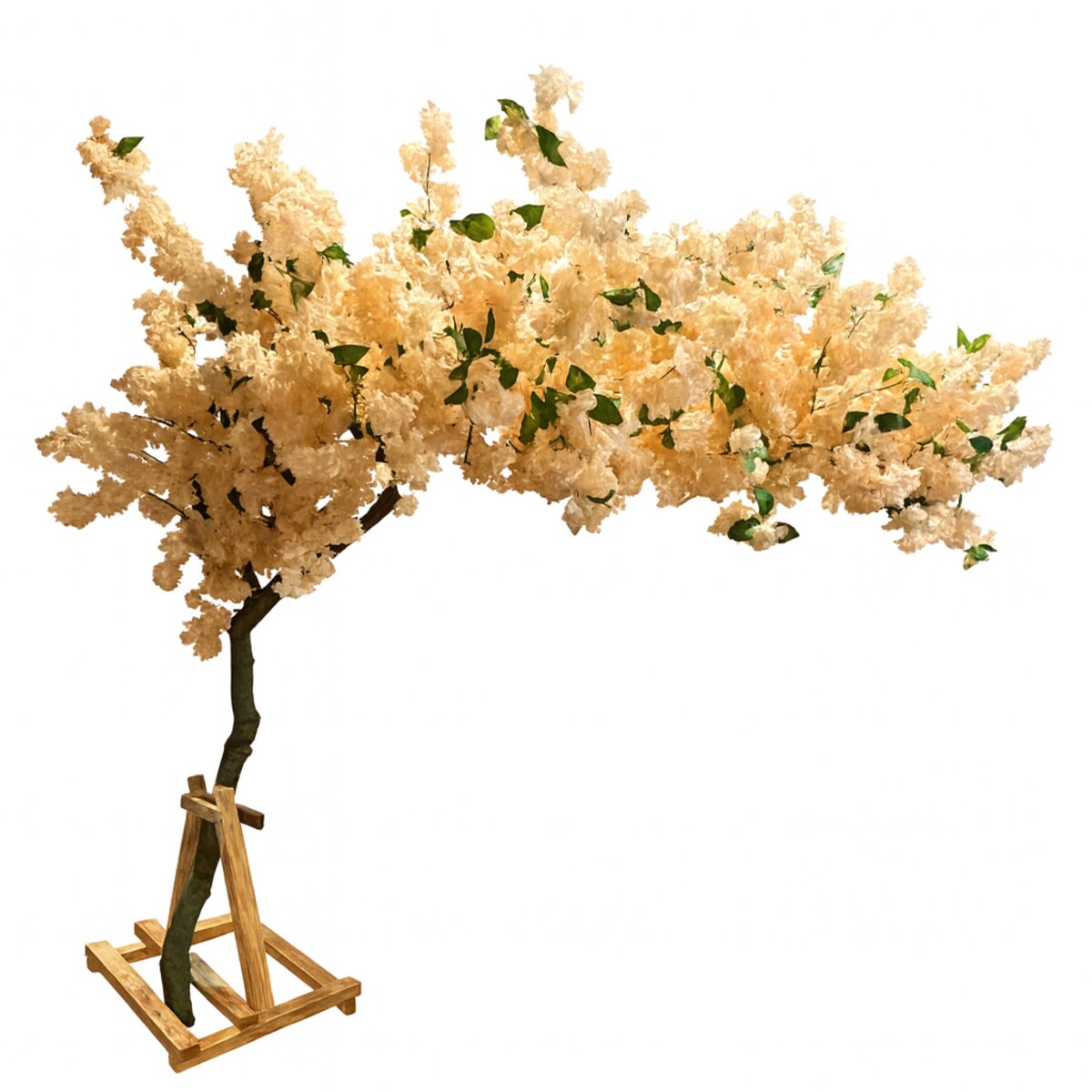 Drzewo kwitnącej wiśni z herbacianymi kwiatami na naturalnym pniu 220 cm