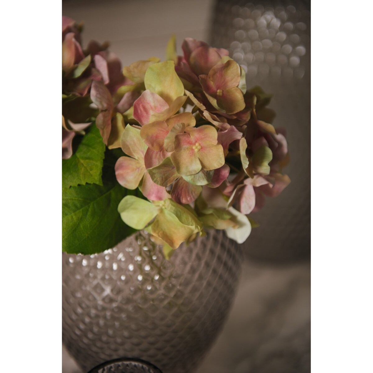 Wazon szklany h 23cm szary POESIA - Leonardo