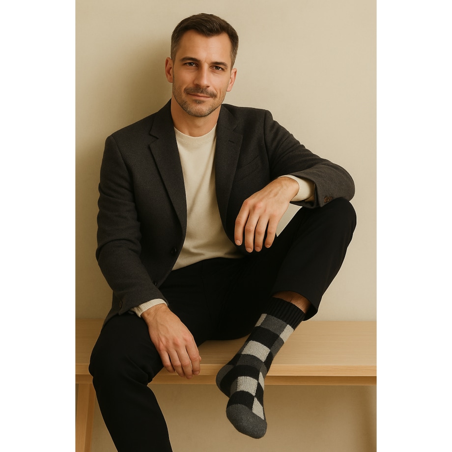 Zestaw 5 par eleganckich skarpet wełnianych