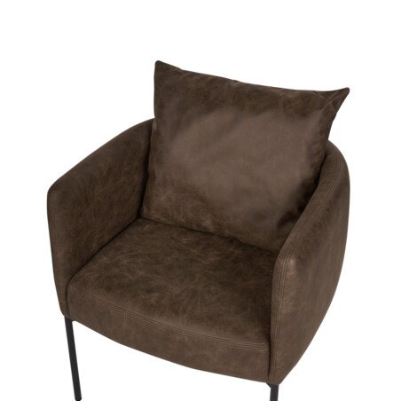Fotel MALMOS Ekoskóra Ciemnobrązowy