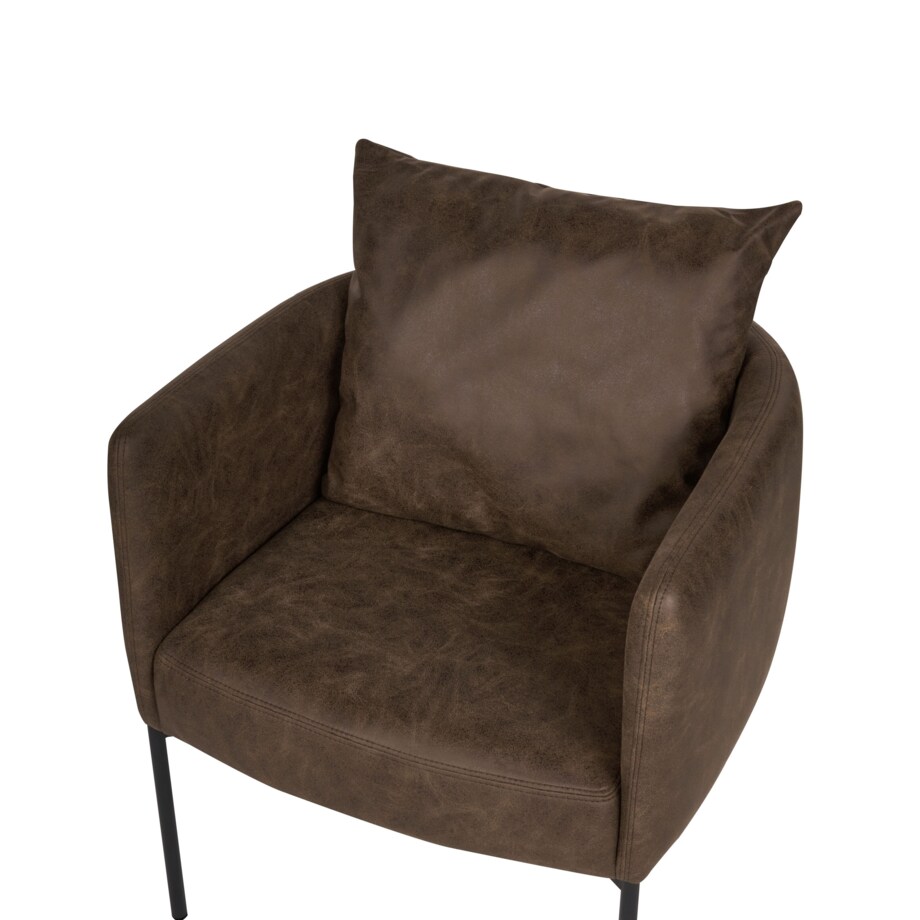 Fotel MALMOS Ekoskóra Ciemnobrązowy