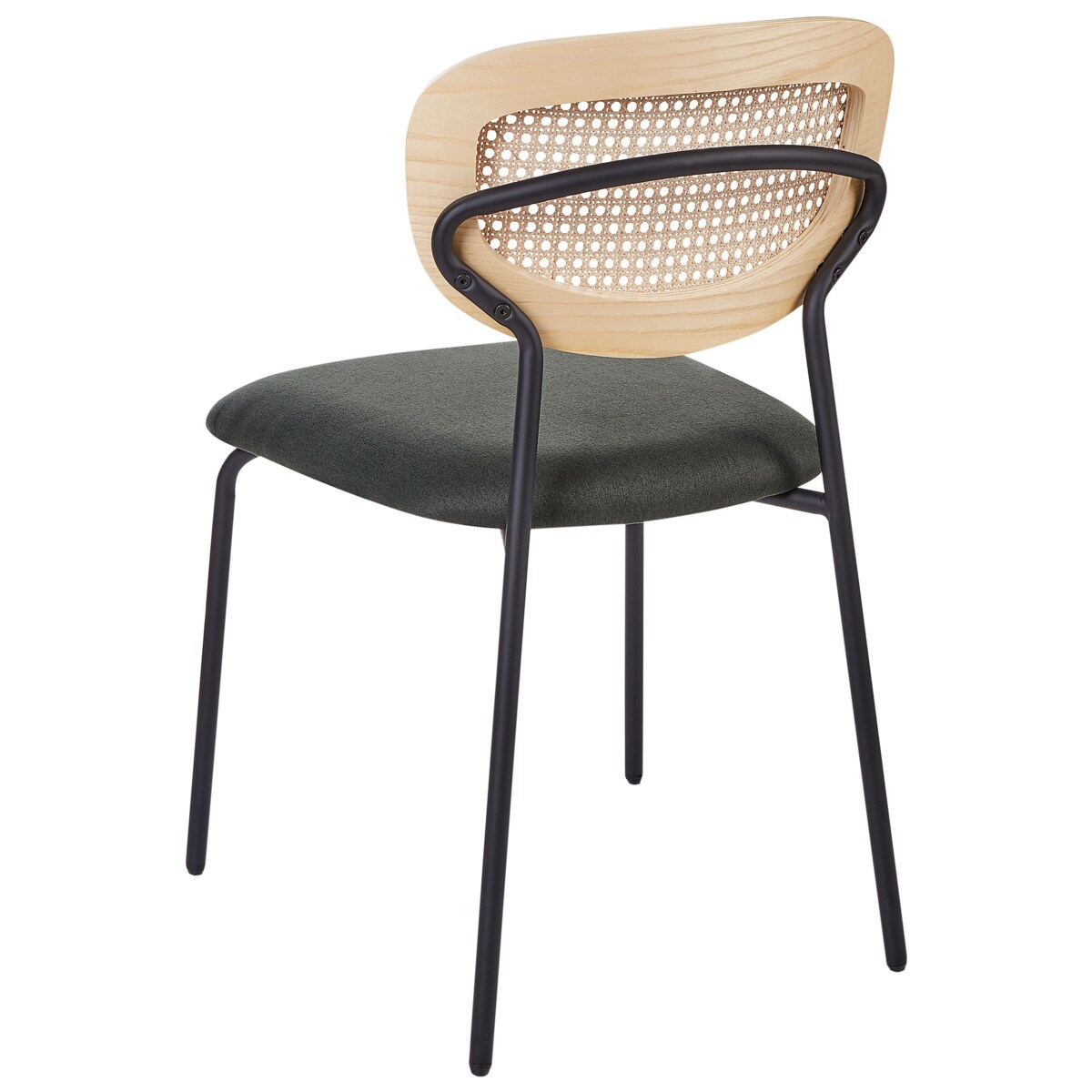 Krzesło do jadalni Zestaw 2 Ciemnozielony MAYETTA