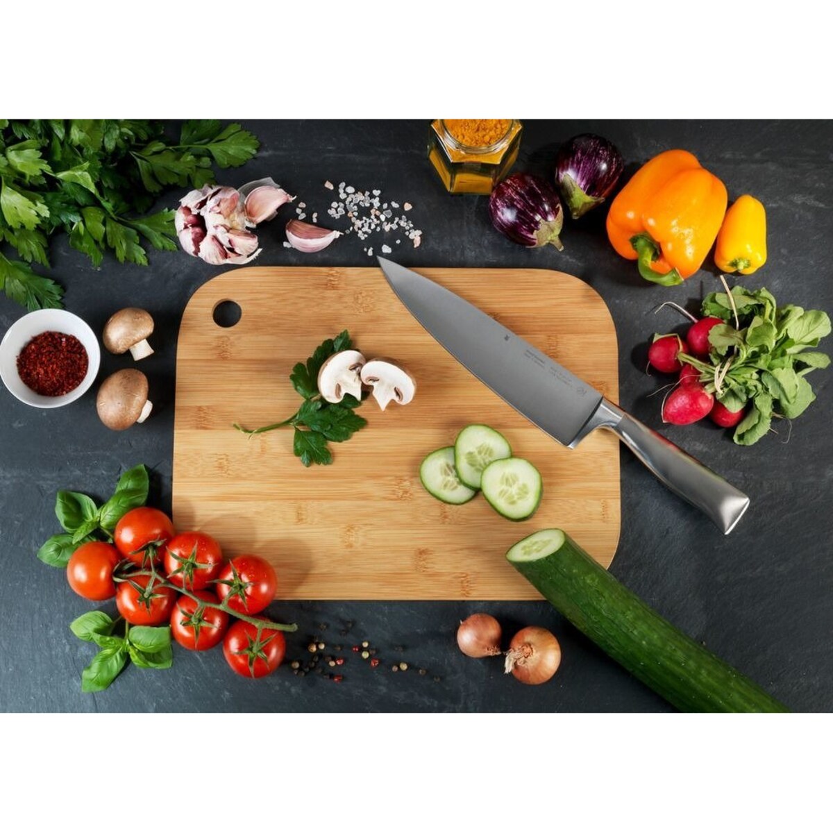 Deska do krojenia bambusowa M+, 33 x 25 cm, WENKO