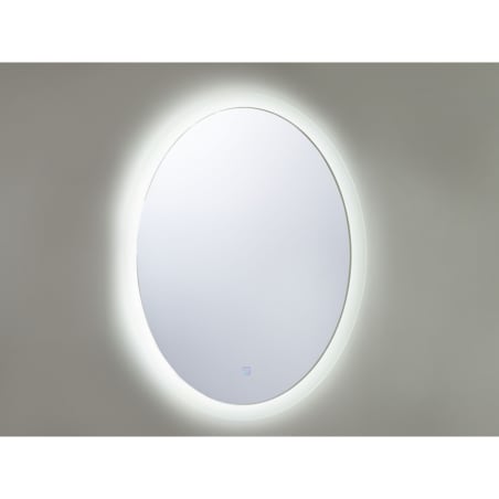 Owalne lustro ścienne LED 60 x 80 cm srebrne VIRIAT