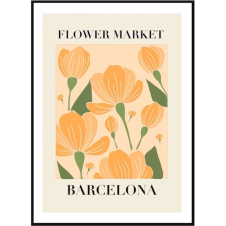 Poster Story, Plakat, Obraz - Flower Market Barcelona, wymiary 50 x 70 cm