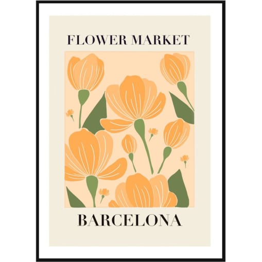 Poster Story, Plakat, Obraz - Flower Market Barcelona, wymiary 50 x 70 cm