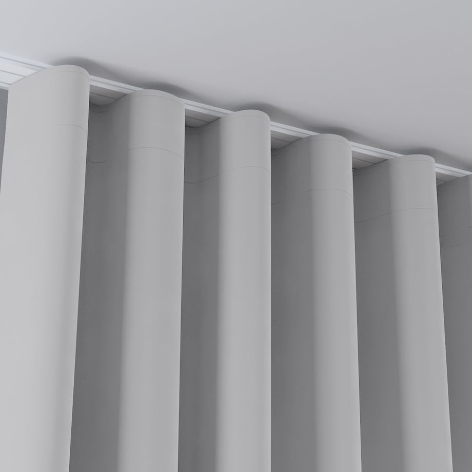 Zasłona na taśmie wave 130x245 srebrny