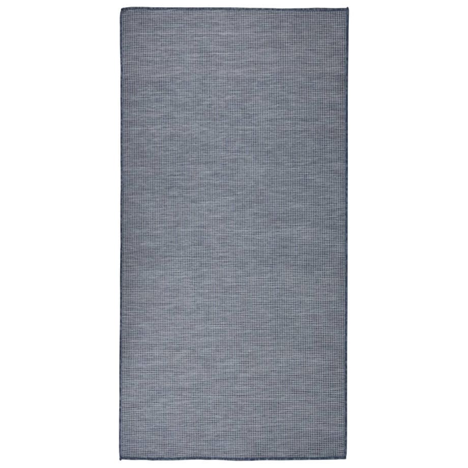 vidaXL Dywan zewnętrzny o płaskim splocie, 100x200 cm, niebieski