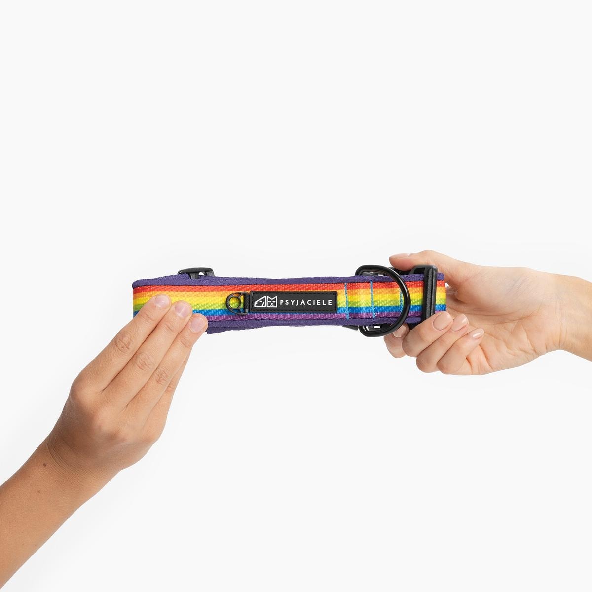 Obroża z klamrą SUPER SOFT "Miłość, równość i gryzaki" - Szerokość taśmy: 38mm, Rozmiar: XL