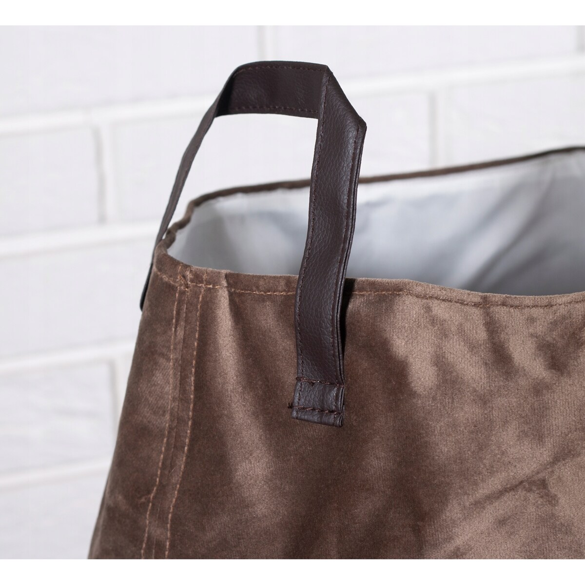 TORBA plażowa, na zakupy AKSAMITNA szara