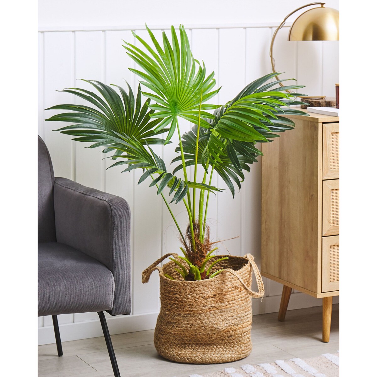 Sztuczna roślina FAN PALM 100 cm Zielony