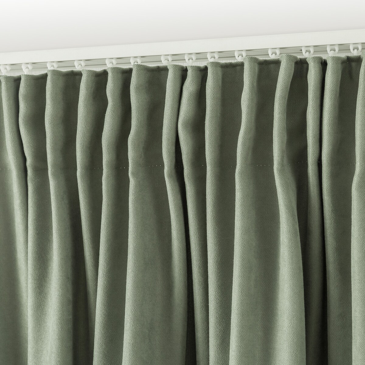 Zasłona na taśmie marszczącej szałwiowa aksamitna 140 x 280 cm 1 szt. 140x280 pastelowy