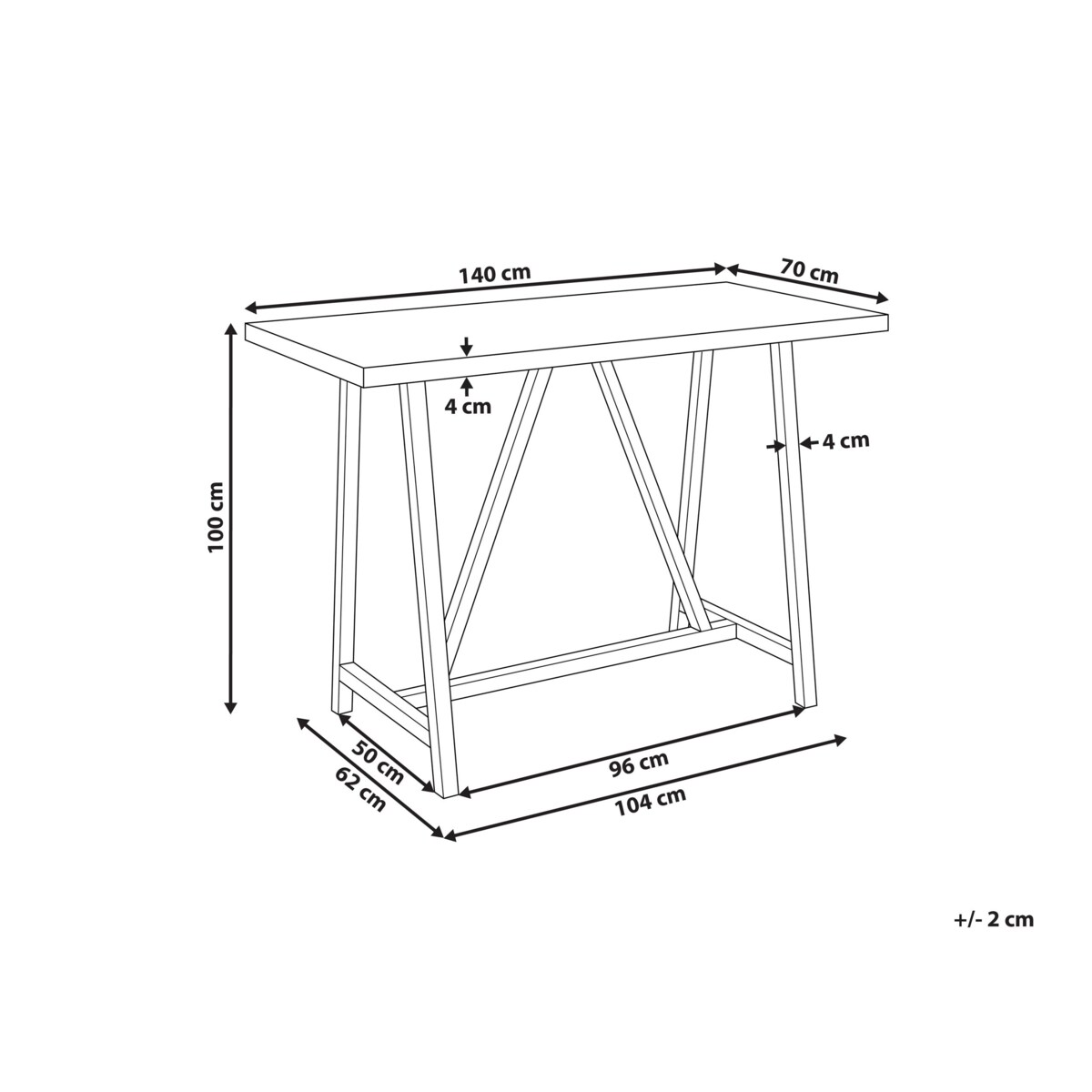 Stół ogrodowy Drewno Jasne drewno TALAMONE