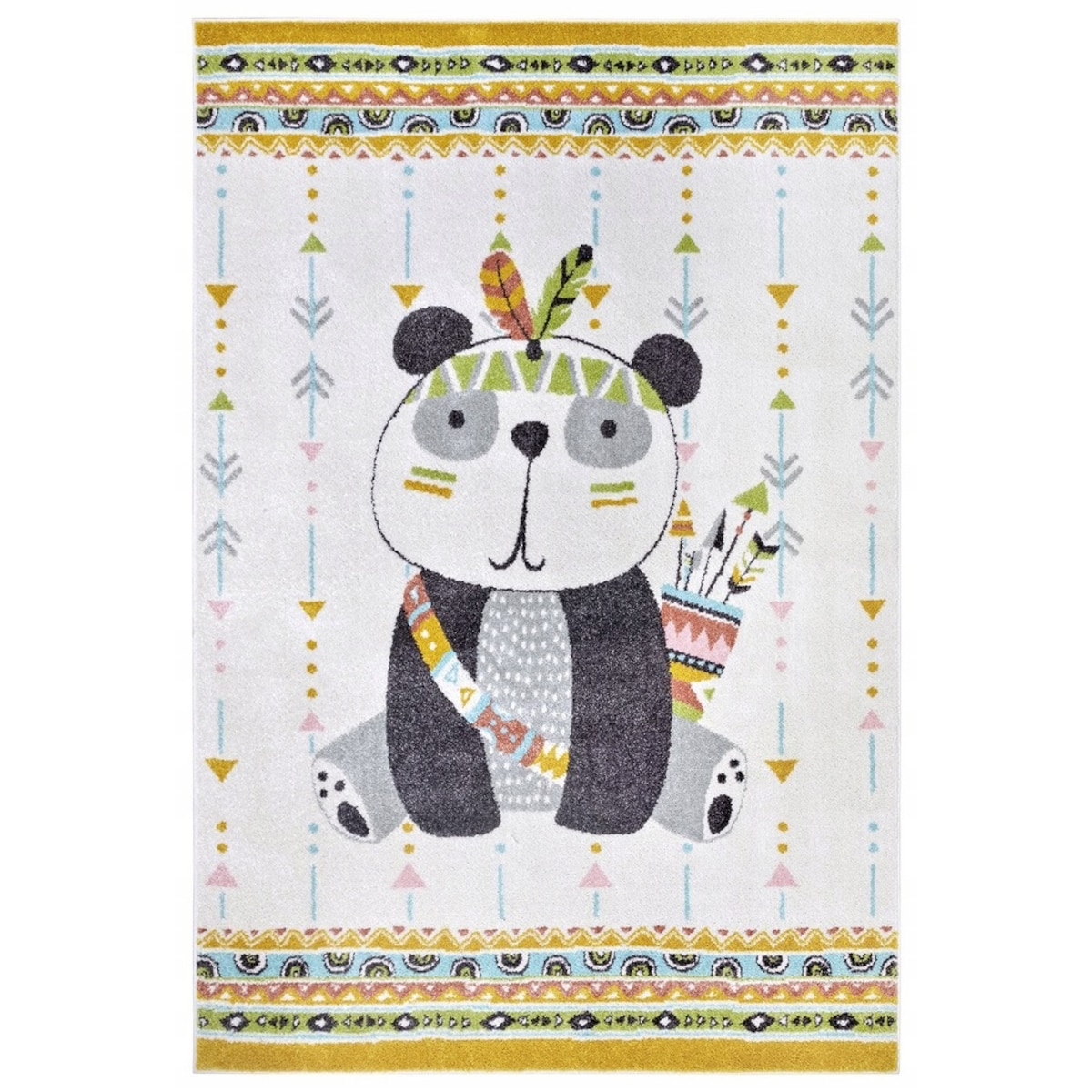 Dywan dziecięcy 120x170cm ,kremowa panda , miękki włos