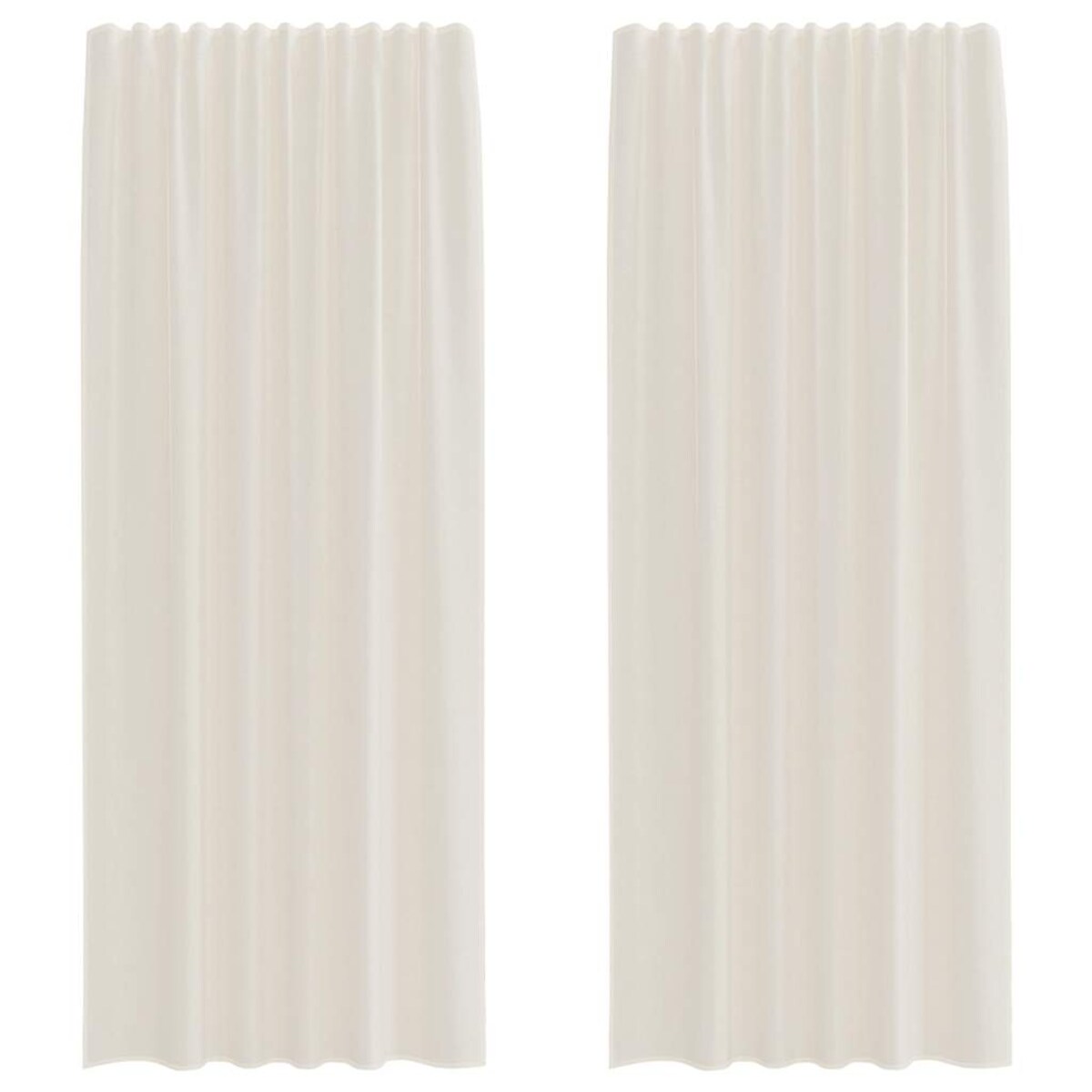 vidaXL Zasłony woalowe z kieszeniami na drążek 2 szt. Kremowe