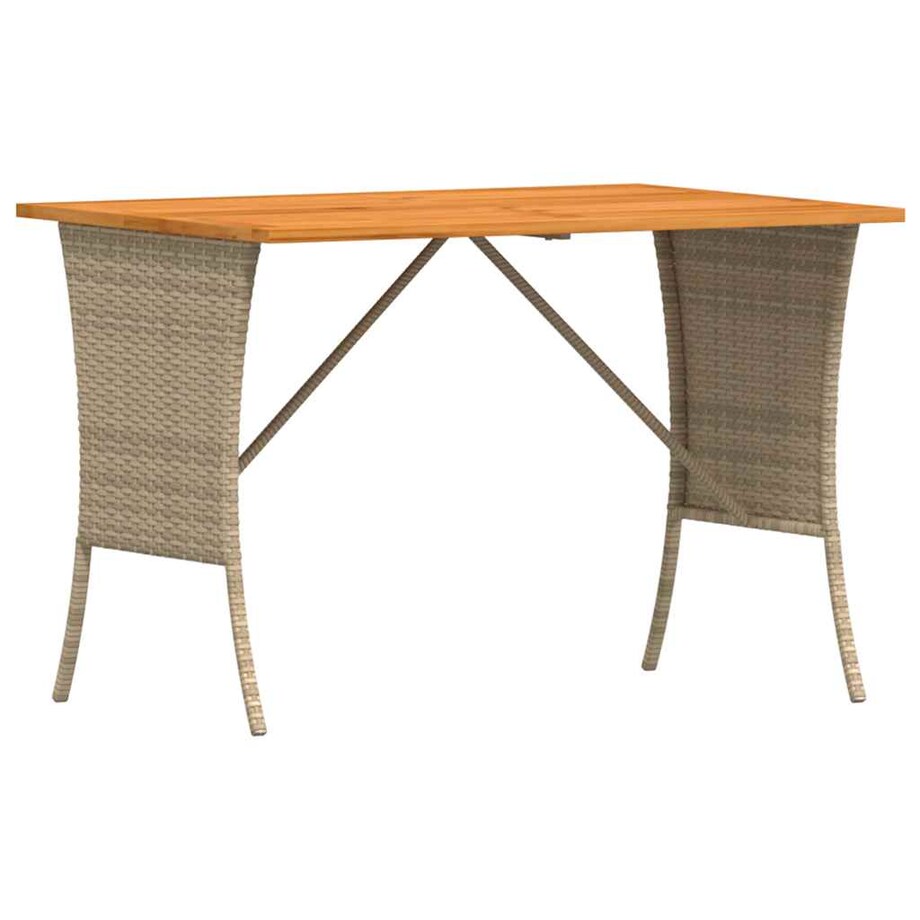 vidaXL Stół ogrodowy z blatem z drewna akacjowego beżowy 105x75x72 cm