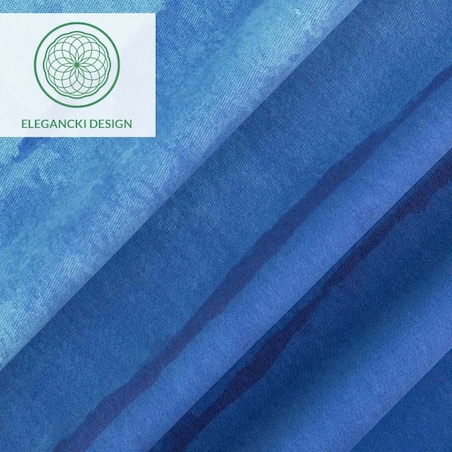 Pościel satyna bawełniana 200x220 Exclusive Karibic niebiesko-białe pasy