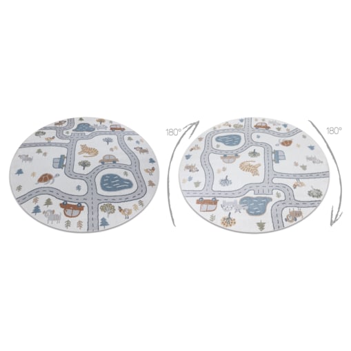 Dywan BONO 8283 koło Ulica, zwierzęta koło 200 cm