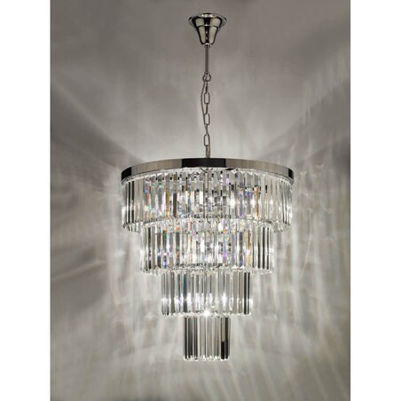 Pałacowa lampa wisząca Angel ANG0808 Dar Lighting kryształ chrom przezroczysta