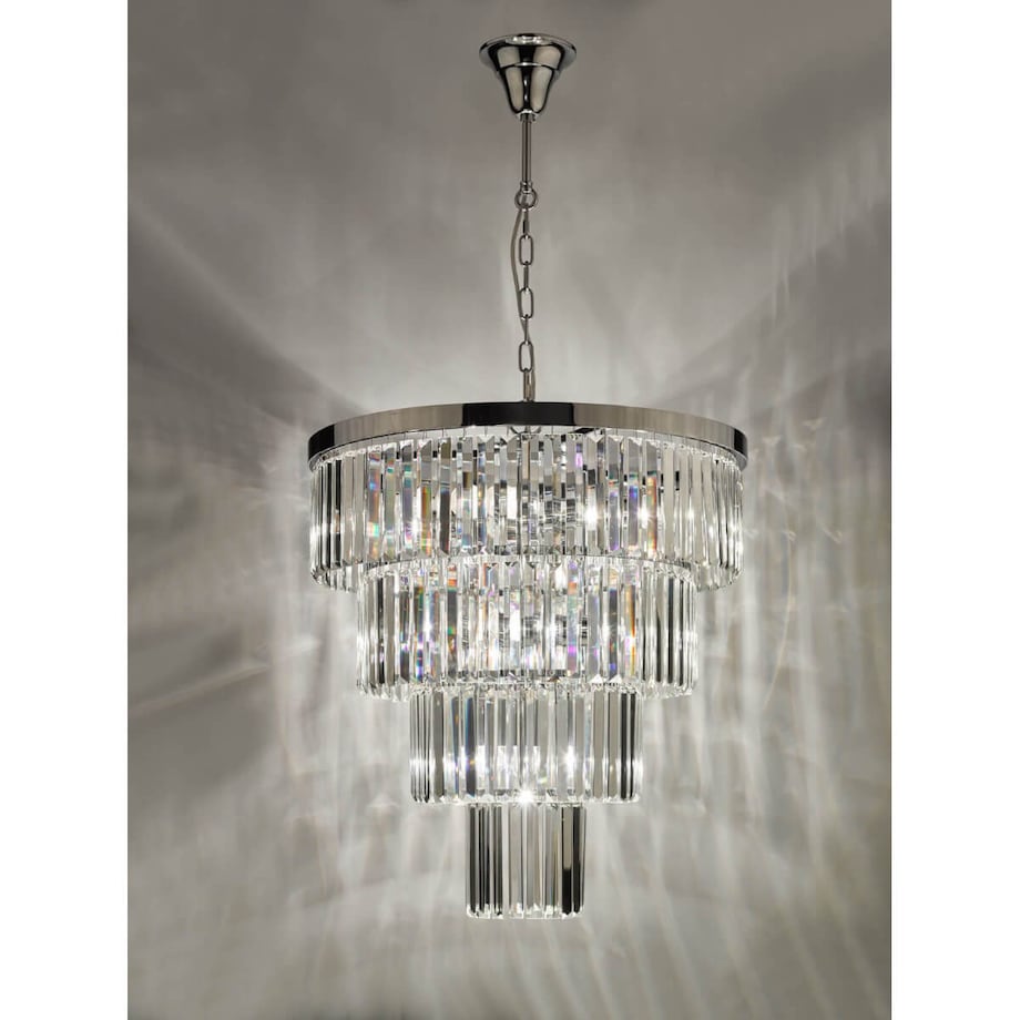 Pałacowa lampa wisząca Angel ANG0808 Dar Lighting kryształ chrom przezroczysta